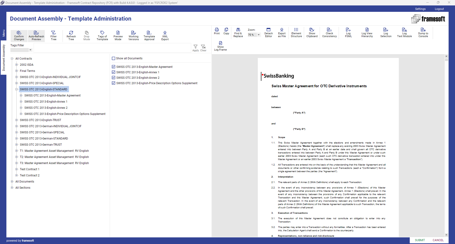 FDA Admin Screen II 