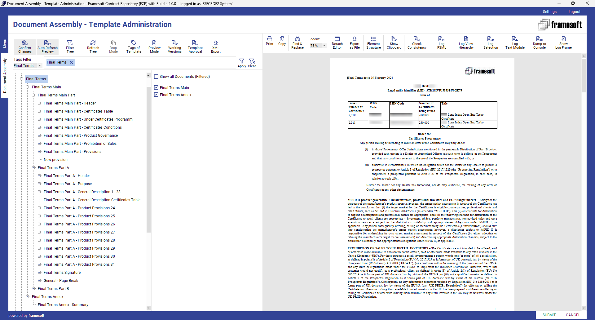 FDA for FSP